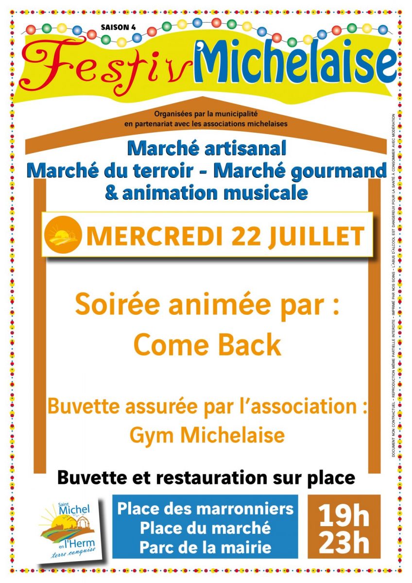 Affiche Festiv’Michelaise 22 juillet 2026