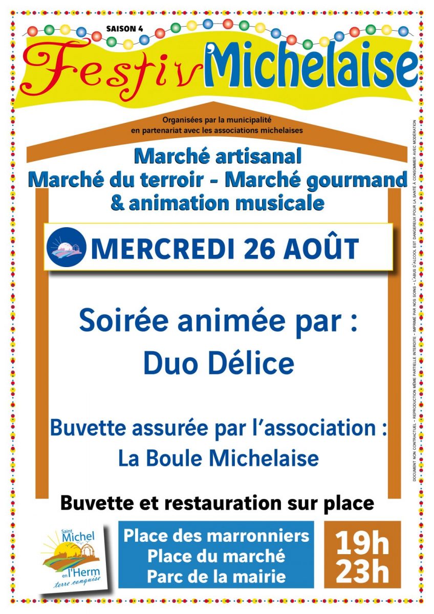 Affiche Festiv’Michelaise 26 août 2026