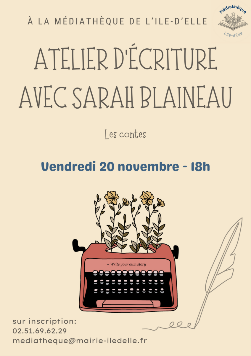 Affiches animations 2026 – atelier d’écriture