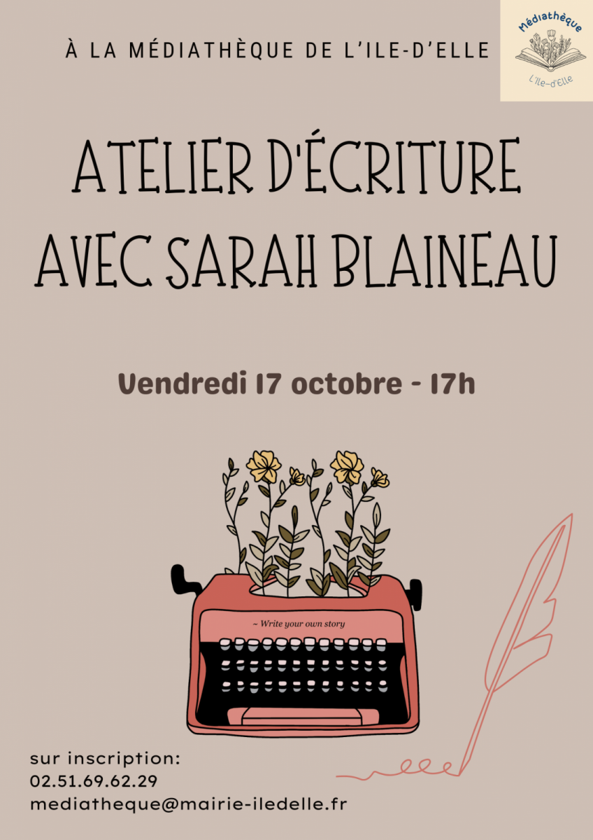 Affiche heure du conte – atelier d’écriture