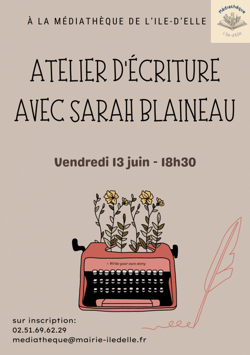 Affiche heure du conte – atelier d’écriture