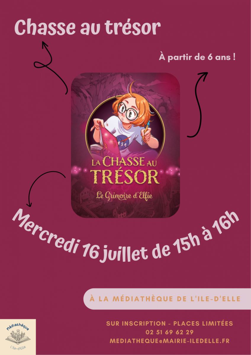 Affiche heure du conte – chasse au trésor