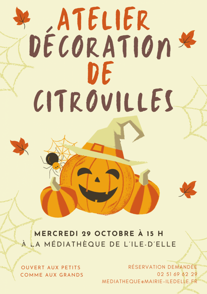 Affiche heure du conte – déco Halloween