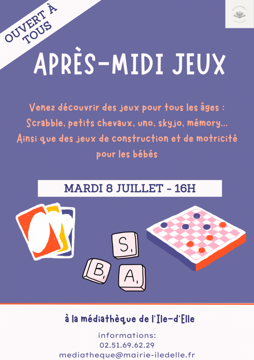 Affiche heure du conte – jeux été